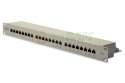 Digitus Panel krosowy (patch panel) 19'' 24x RJ45, LSA poziom, kat.5e, ekranowany, 1U, szary, prowadnica kabli