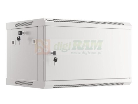 LANBERG SZAFA WISZĄCA RACK 19" 6U 600X450 DRZWI METALOWE SZARA (FLAT PACK) WF01-6406-00S