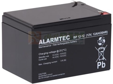 Akumulator AGM ALARMTEC serii BP 12V 12Ah