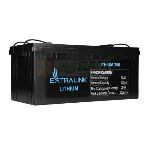 Extralink LiFePO4 200AH | Akumulator | 12.8V, BMS