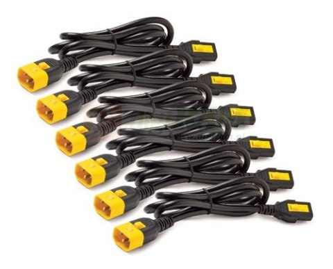 Power Cord Kit (6 ea), Locking, C13 to C14, 1.8m