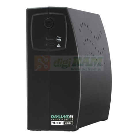 ONLINE USV-Systeme YUNTO 800 zasilacz UPS Technologia line-interactive 0,8 kVA 480 W 3 x gniazdo sieciowe