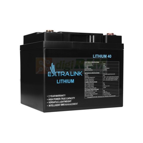 Extralink LiFePO4 40AH | Akumulator | 12.8V, BMS