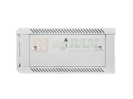 Szafa Rack Lanberg WF01-6604-10S (4U; 280mm / 600mm / 600 mm; wisząca; Szklane; 19''; kolor szary)