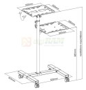 Mobilny stolik do projektora metalowy