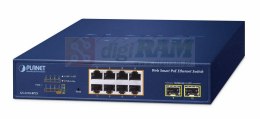 Planet GS-2210-8P2S 8-Port 10/100/1000T 802.3at