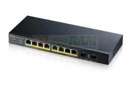 Przełącznik GS1900-10HP v2 8port L2 PoE 70W 2xSFP 802.3at Switch Smart