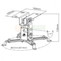 MC-582 sufitowy uchwyt do projektora 12cm 20kg