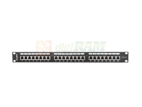 Patch panel Lanberg PPS6-1024-B (1U; kat. 6; 24xRJ-45)