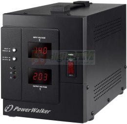 PowerWalker AVR 3000 SIV FR regulator napięcia 1 x gniazdo sieciowe 110-280 V Czarny