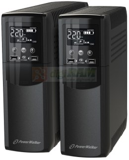 PowerWalker VI 600 CSW FR Technologia line-interactive 0,6 kVA 360 W 4 x gniazdo sieciowe