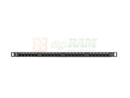 Patch panel Lanberg PPU6-0024-B (0.5U; kat. 6; 24xRJ-45)