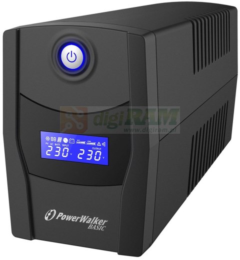 PowerWalker VI 600 STL Technologia line-interactive 0,6 kVA 360 W 2 x gniazdo sieciowe