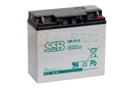 SSB BATTERY AKUMULATOR AGM 18AH 12V ŻYWOTNOŚĆ 10-12LAT