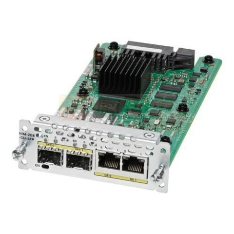 Cisco NIM-2GE-CU-SFP-RFB 2-port GE WAN NIM, dual-mode