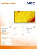 Monitor wielkoformatowy MultiSync M651-2 65 cali UHD 500cd/m2 24/7
