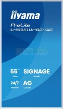 Monitor 55 cali LH5581UHSG-1AG 24/7,VA,ANDROID 14,4K, 2x10W, WiFi, UCHWYT CIENNY, 2xHDMI, USB-C, RJ45, IR, 2xUSB, WHITE