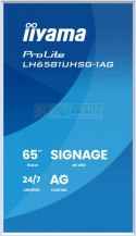 Monitor 65 cali LH6581UHSG-1AG 24/7,VA,ANDROID 14,4K, 2x10W, WiFi, UCHWYT ŚCIENNY, 2xHDMI, USB-C, RJ45, IR, 2xUSB, WHITE