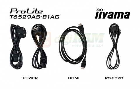 Monitor 65 cali T6529AS-B1AG VA,4K,HDMIx2,USB-C,RJ45,2x10W,WiFi, Android 14, Signal FailOver, Whiteboard, iiSignage2 (CMS), 