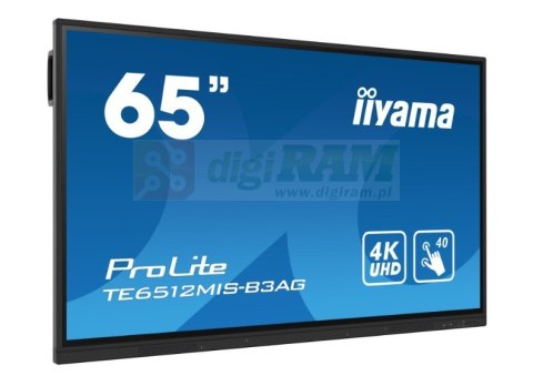 Monitor 65 cali TE6512MIS-B4AG 40pkt,IPS,4K,24/7,7H, ANDROID 14, RK3576, 8/128GB, EDLA, Essential