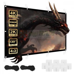 Ekran projekcyjny 120 cali , 4:3, MC-169