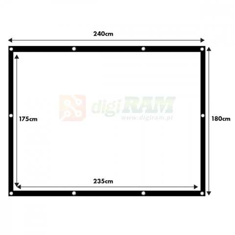 Ekran projekcyjny 120 cali , 4:3, MC-169
