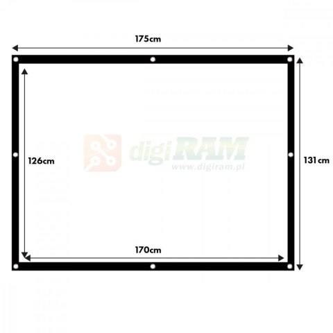 Ekran projekcyjny 84 cale 175x131cm, MC-166
