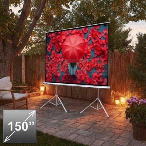 Ekran projekcyjny MC-712 150" 4:3 dwa statywy