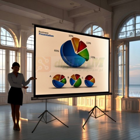 Ekran projekcyjny MC-712 150" 4:3 dwa statywy