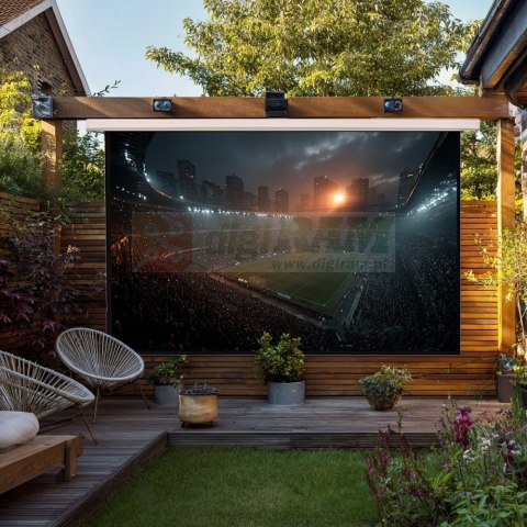 Ekran projekcyjny elektryczny MC-561 135" 300x168cm 16:9 sterowanie ścienne i z pilota