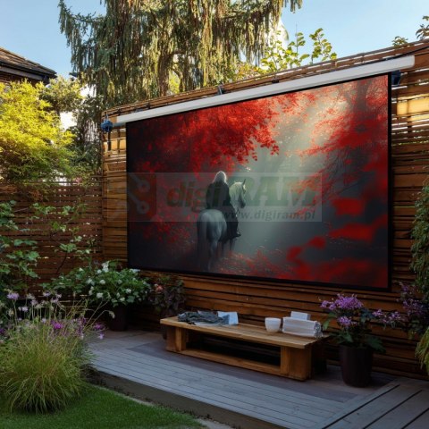 Ekran projekcyjny elektryczny MC-561 135" 300x168cm 16:9 sterowanie ścienne i z pilota