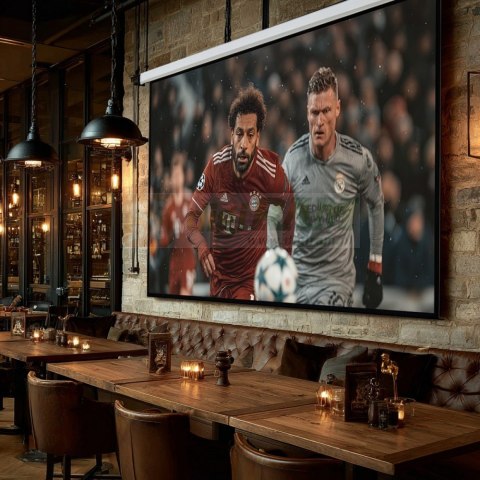 Ekran projekcyjny elektryczny MC-561 135" 300x168cm 16:9 sterowanie ścienne i z pilota