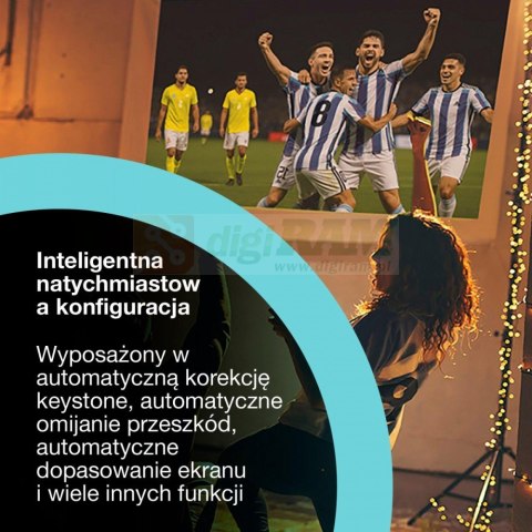 Projektor mini laser EF-61G FHD/700L/5m:1/1.6kg zielony