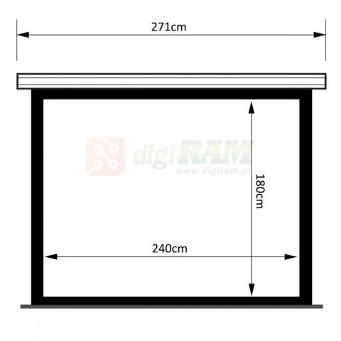 Ekran elektryczny z naciągiem Premium MC-992
