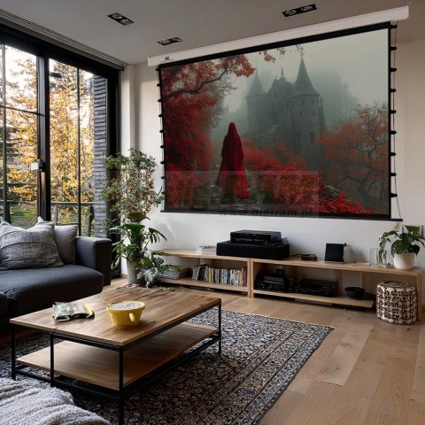 Ekran elektryczny z naciągiem Premium MC-992