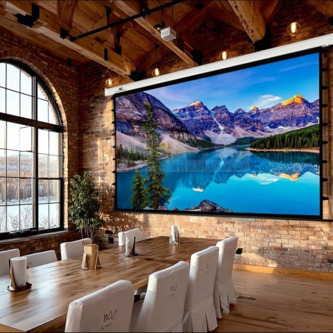 Ekran elektryczny z naciągiem Premium MC-992