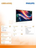 Monitor wielkoformatowy 43 cale 43BDL4050Q Public Display