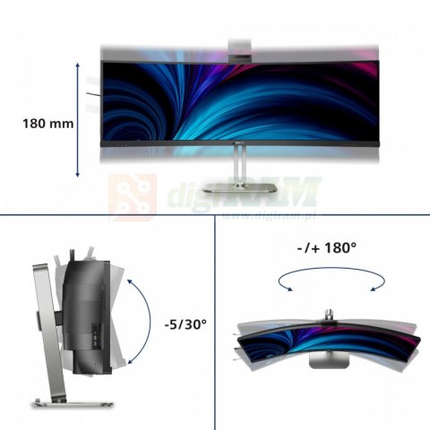 Monitor wielkoformatowy 48.8 cala 49B2U6903CH VA HDMIx2 DP RJ45 HAS Thunderbolt 4