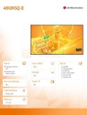 Monitor wielkoformatowy 49 cali 49UH5Q-E 500cd/m2 UHD 24/7