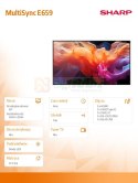 Monitor wielkoformatowy MultiSync E659 65 cali UHD 16/7 350cd/m2