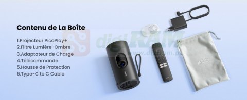 Projektor picoPlay, zestaw: stojak+powerbank