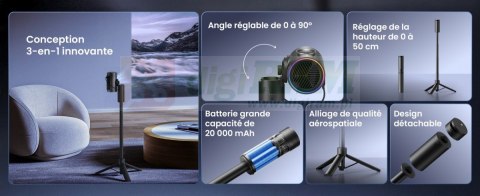 Projektor picoPlay, zestaw: stojak+powerbank