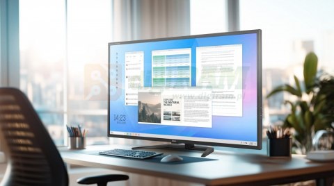 Monitor 43 cale X4373UHSU-B2 4K,VA,2xHDMI,DP,USBCdock (PD95W), 4000:1, USB HUB x4 (2x Type-A, 2x Type-C), KVM, 2 x 7W,450 