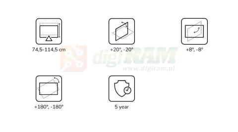 Uchwyt sufitowy do projektora CL25-550BL1