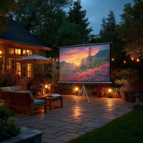 Ekran projekcyjny MC-595 na stojaku 100 4:3 200x150