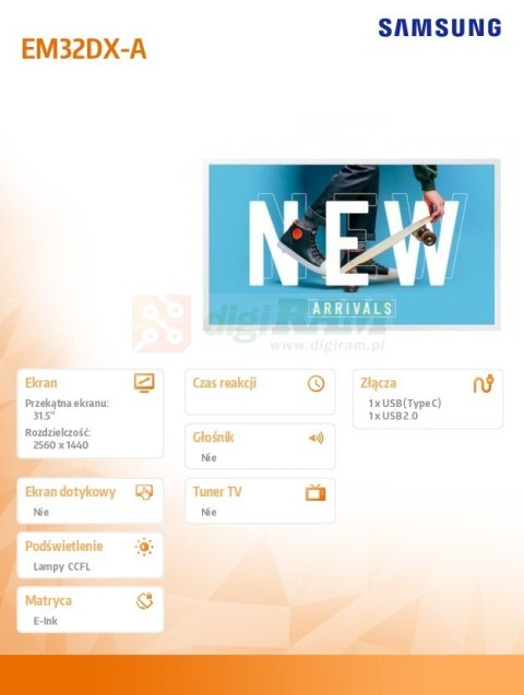 Monitor profesjonalny 32 cale EM32DX-A LH32EMDIAGBXEN