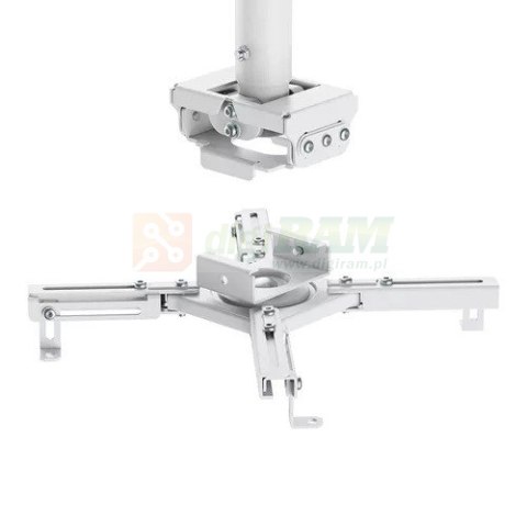 Uchwyt sufitowy do projektora CL25-540WH1 h:60,5-90,5 cm biały