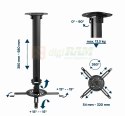 Uchwyt sufitowy do projektora/rzutnika, regulowany, do 13kg