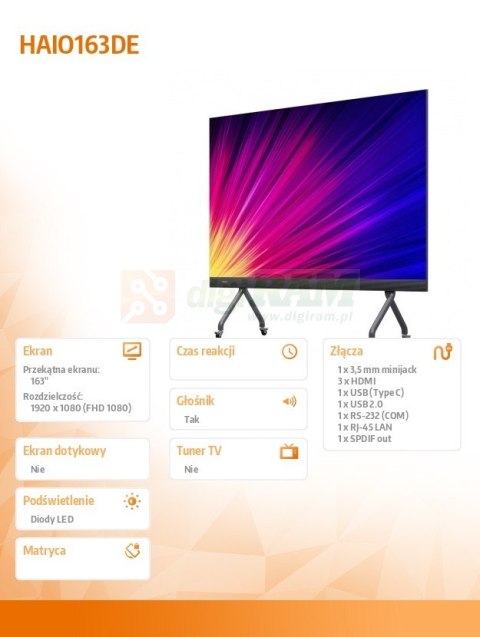 Monitor All-in-One HAIO163DE 163 cale LED