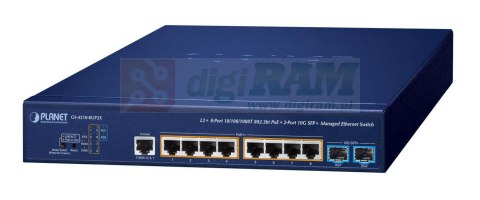 Planet GS-4210-8UP2X L2+ 8-Port 10/100/1000T 95W
